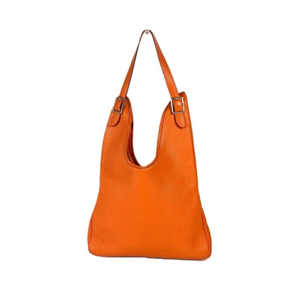HERMES Masai PM shoulder bag, Taurillon Clemence, men's and women's, orange - Picture 1 of 10